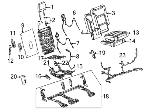 2022 GMC Yukon Third Row Seats Diagram