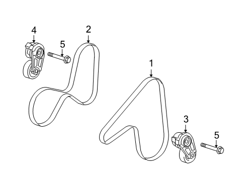 2005 Cadillac STS Belts & Pulleys Diagram