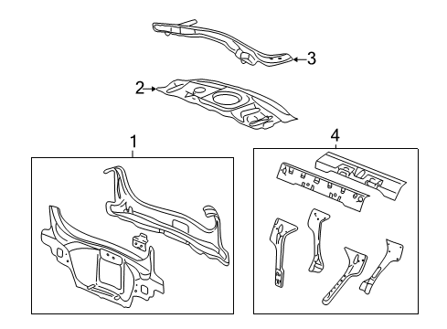 2007 Cadillac CTS Rear Body Panel Diagram for 15903919