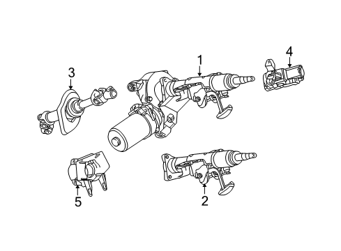 2007 Saturn Vue Steering Column & Wheel, Steering Gear & Linkage Diagram 2 - Thumbnail