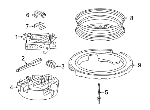 2022 Chevy Blazer Jack & Components Diagram