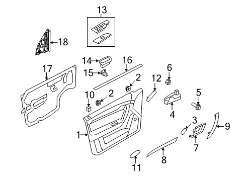 2010 Chevy Aveo5 Front Door Diagram