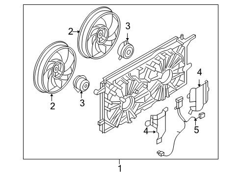 2006 Pontiac Montana Fan Assembly Diagram for 15211589