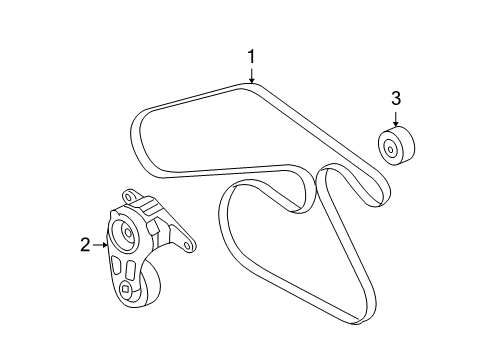 2008 Saturn Aura Belts & Pulleys Diagram
