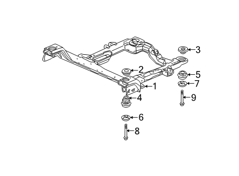 2005 Buick LaCrosse Suspension Mounting - Front Diagram