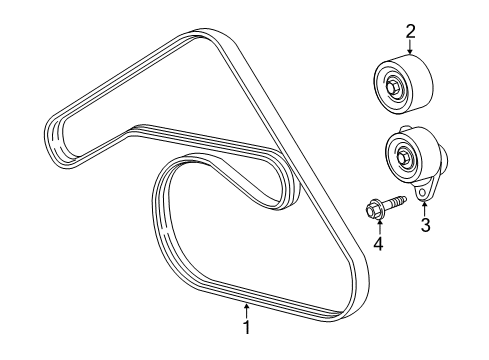 2018 Cadillac CT6 Belts & Pulleys Diagram