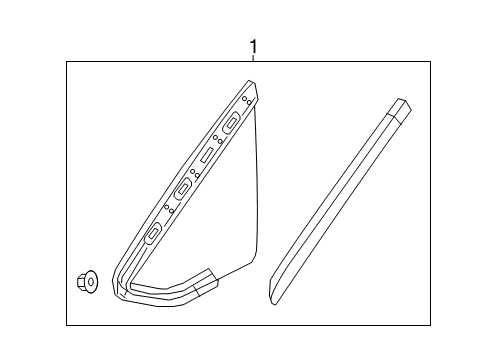 2017 Buick Cascada Pillars, Rocker & Floor - Glass & Hardware Diagram
