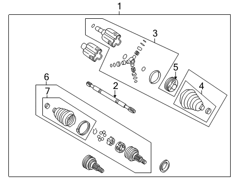2005 Buick LaCrosse Drive Axles - Front Diagram