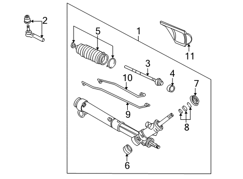 2005 Pontiac Montana Steering Gear Diagram for 19330459