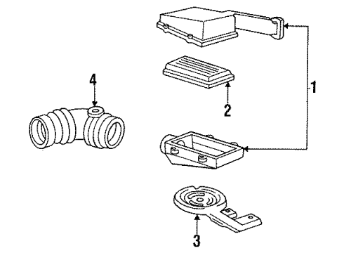 1990 Chevy Beretta Air Inlet Diagram