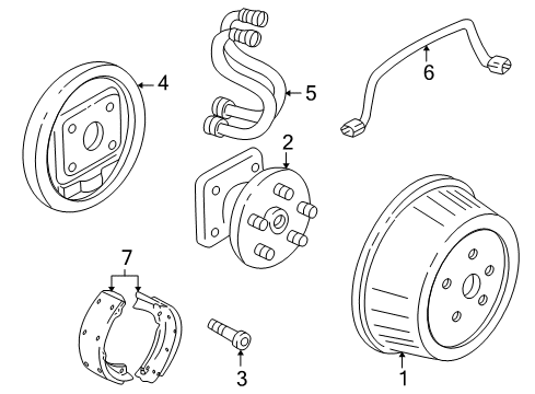 2005 Pontiac Montana Brake Components Diagram