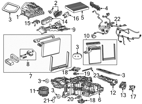 2016 Chevy Silverado 2500 HD A/C & Heater Control Units Diagram