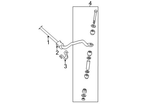 2017 Chevy Express 2500 Stabilizer Bar & Components - Front Diagram
