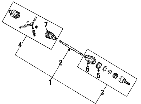 2002 Cadillac Eldorado Drive Axles - Front Diagram