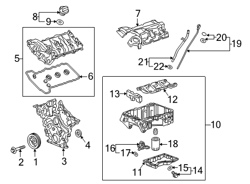 2018 Cadillac CTS Engine Parts & Mounts, Timing, Lubrication System Diagram 5 - Thumbnail