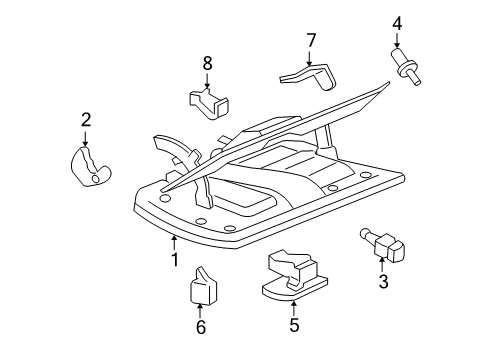 2005 Cadillac STS Glove Box Diagram