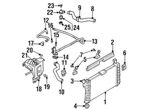1995 Chevy Lumina Recovery Tank Diagram for 10285916