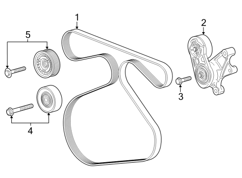 2023 GMC Canyon Belts & Pulleys Diagram