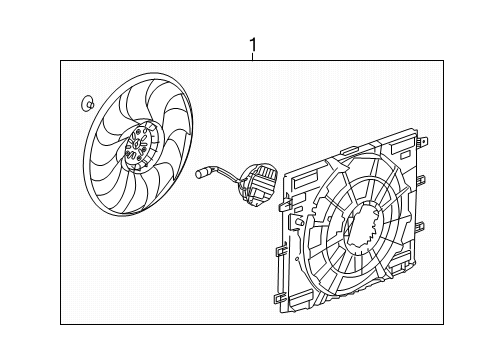 2023 Cadillac XT5 Cooling System, Radiator, Water Pump, Cooling Fan Diagram 1 - Thumbnail