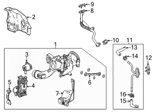 2024 Chevy Trailblazer Turbocharger & Components Diagram