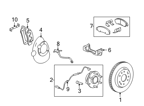 2013 Chevy Silverado 1500 Brake Components Diagram