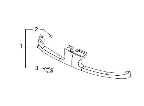 2004 Oldsmobile Bravada Grille & Components Diagram