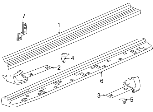 2003 Cadillac Escalade ESV Running Board Diagram