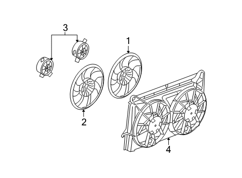 2012 GMC Yukon XL 1500 Radiator & Components, Cooling Fan Diagram 2 - Thumbnail