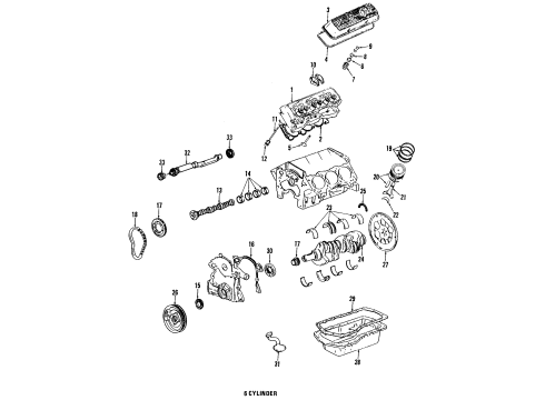 1986 Oldsmobile Toronado Crankshaft Position Sensor Diagram for 25535480
