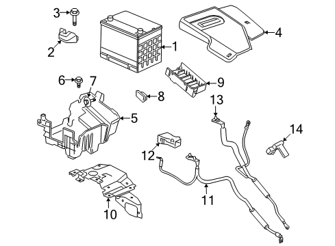 2007 Saturn Aura Positive Cable Diagram for 25850295
