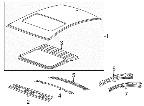2017 Buick Verano Roof & Components Diagram