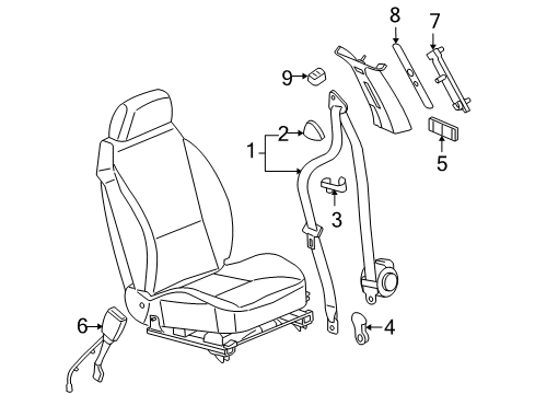 2006 Pontiac G6 Seat Belt Diagram