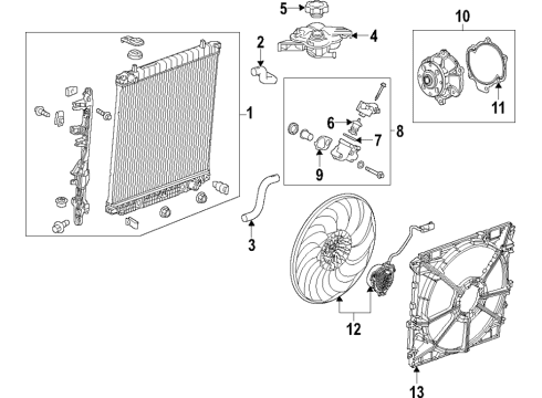 2020 Chevy Colorado Cooling System, Radiator, Water Pump, Cooling Fan Diagram 5 - Thumbnail