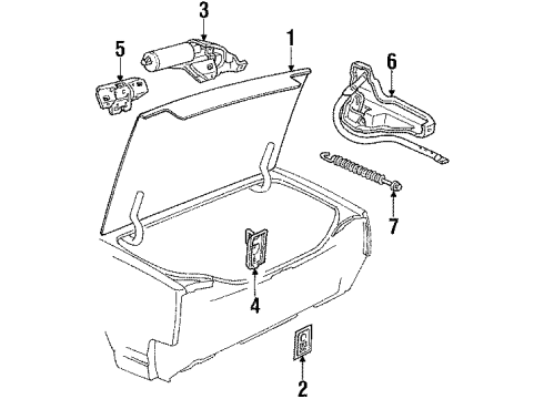 1991 Oldsmobile Cutlass Calais Trunk Diagram
