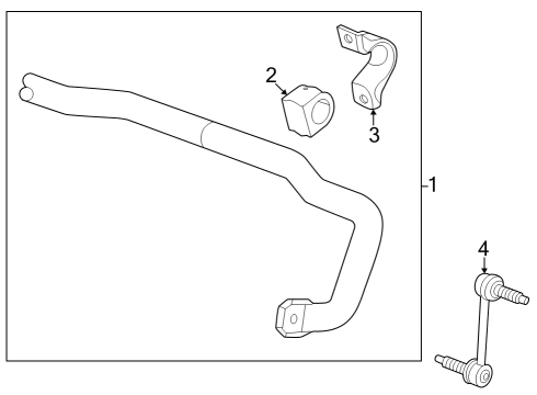 2023 Cadillac LYRIQ Stabilizer Bar & Components - Front Diagram