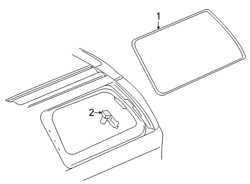 2006 GMC Envoy XL Quarter Panel - Glass & Hardware Diagram