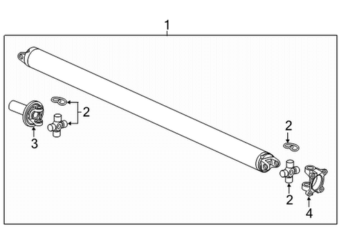 2020 Chevy Silverado 2500 HD Drive Shaft - Rear Diagram 3 - Thumbnail