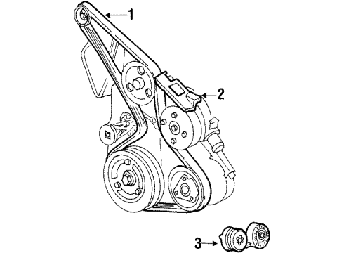 1998 Chevy Monte Carlo Belts & Pulleys Diagram