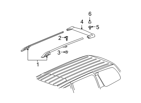2008 Chevy Uplander Luggage Carrier Diagram