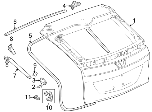 2023 Cadillac LYRIQ Gate & Hardware Diagram