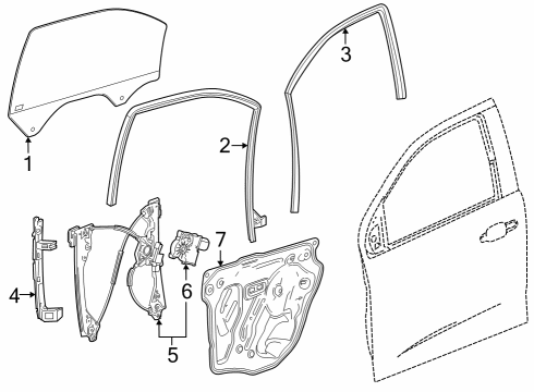 2022 GMC Canyon Front Door Diagram