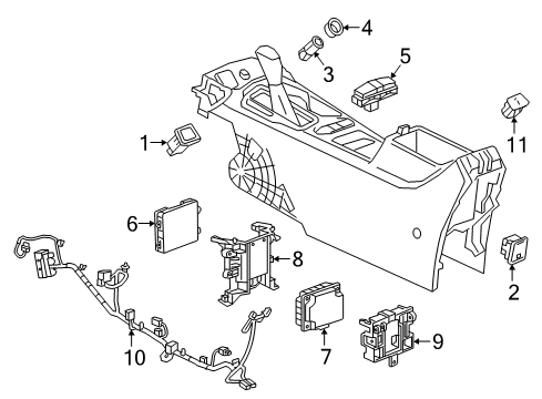 2019 Chevy Cruze Center Console Diagram