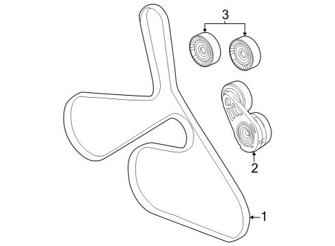 2023 Chevy Corvette Belts & Pulleys Diagram