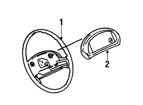 1991 Buick Park Avenue Steering Column, Steering Wheel Diagram