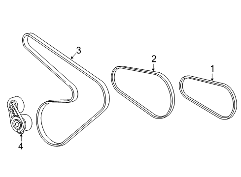2020 Cadillac Escalade ESV Belts & Pulleys Diagram