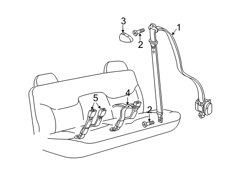 2006 Chevy Silverado 2500 HD Seat Belt Diagram