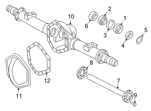 1999 GMC C3500 Axle Housing - Rear Diagram