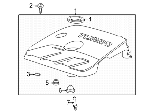 2024 Chevy Trailblazer Engine Appearance Cover Diagram