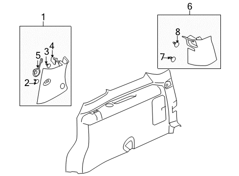 2005 Pontiac Montana Interior Trim - Side Panel Diagram 6 - Thumbnail