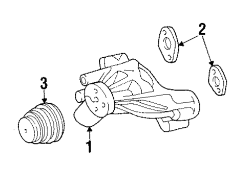 1994 Chevy C3500 Cooling System, Radiator, Water Pump, Cooling Fan Diagram 1 - Thumbnail